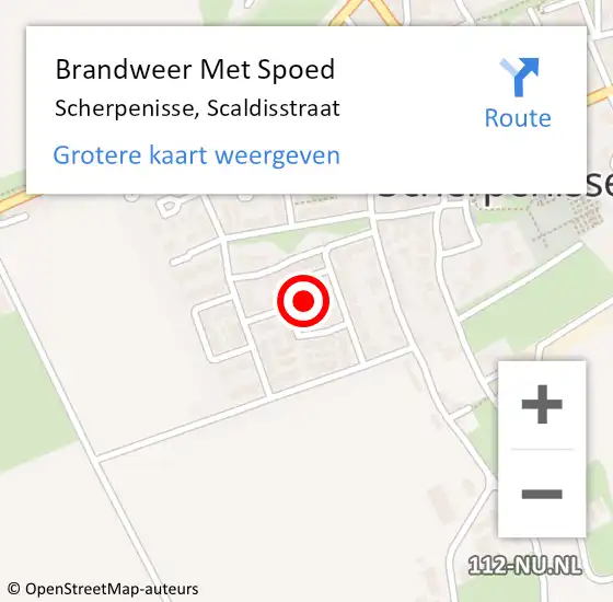 Locatie op kaart van de 112 melding: Brandweer Met Spoed Naar Scherpenisse, Scaldisstraat op 13 januari 2017 21:21