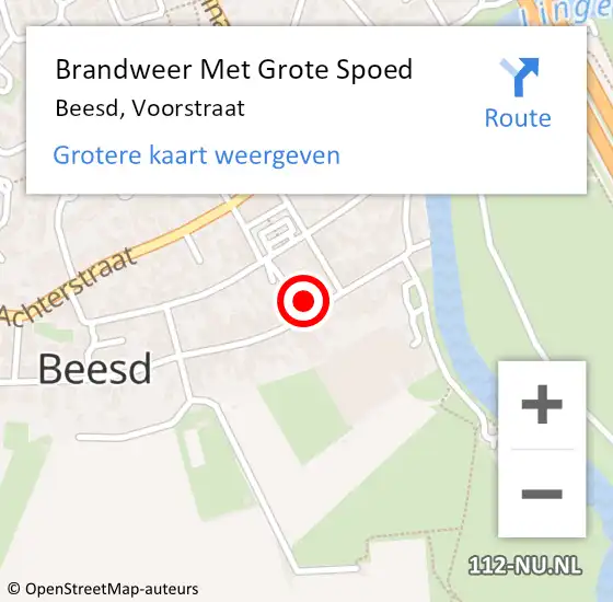 Locatie op kaart van de 112 melding: Brandweer Met Grote Spoed Naar Beesd, Voorstraat op 8 januari 2014 06:13