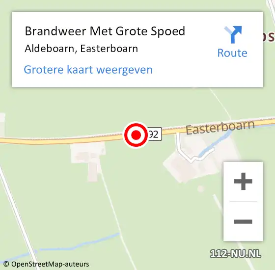 Locatie op kaart van de 112 melding: Brandweer Met Grote Spoed Naar Aldeboarn, Easterboarn op 16 januari 2017 11:22