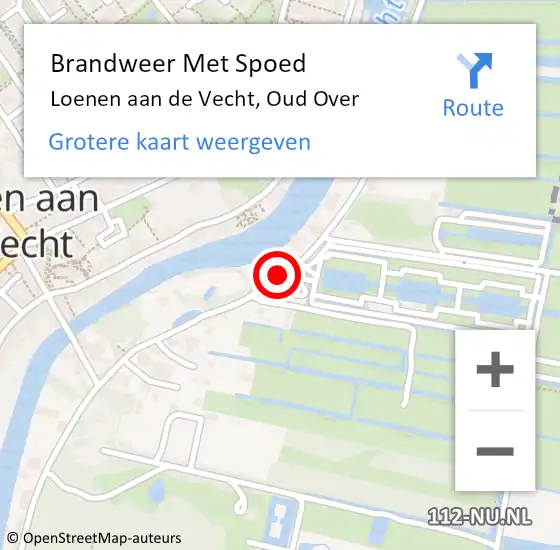 Locatie op kaart van de 112 melding: Brandweer Met Spoed Naar Loenen aan de Vecht, Oud Over op 16 januari 2017 13:52