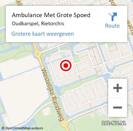 Locatie op kaart van de 112 melding: Ambulance Met Grote Spoed Naar Oudkarspel, Rietorchis op 17 januari 2017 13:23