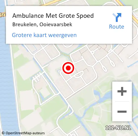 Locatie op kaart van de 112 melding: Ambulance Met Grote Spoed Naar Breukelen, Ooievaarsbek op 17 januari 2017 13:34