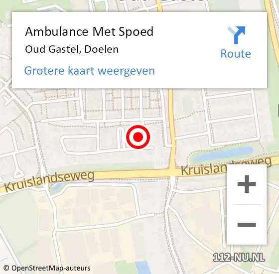 Locatie op kaart van de 112 melding: Ambulance Met Spoed Naar Oud Gastel, Doelen op 17 januari 2017 13:57