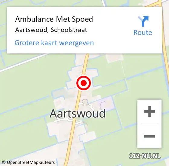 Locatie op kaart van de 112 melding: Ambulance Met Spoed Naar Aartswoud, Schoolstraat op 17 januari 2017 15:33