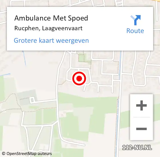 Locatie op kaart van de 112 melding: Ambulance Met Spoed Naar Rucphen, Laagveenvaart op 18 januari 2017 21:11