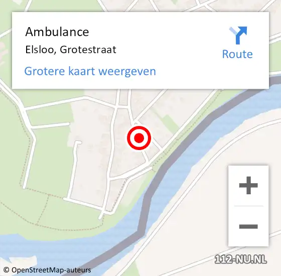 Locatie op kaart van de 112 melding: Ambulance Elsloo, Grotestraat op 8 januari 2014 11:38