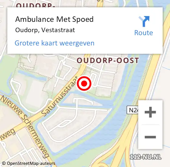 Locatie op kaart van de 112 melding: Ambulance Met Spoed Naar Oudorp, Vestastraat op 19 januari 2017 04:59