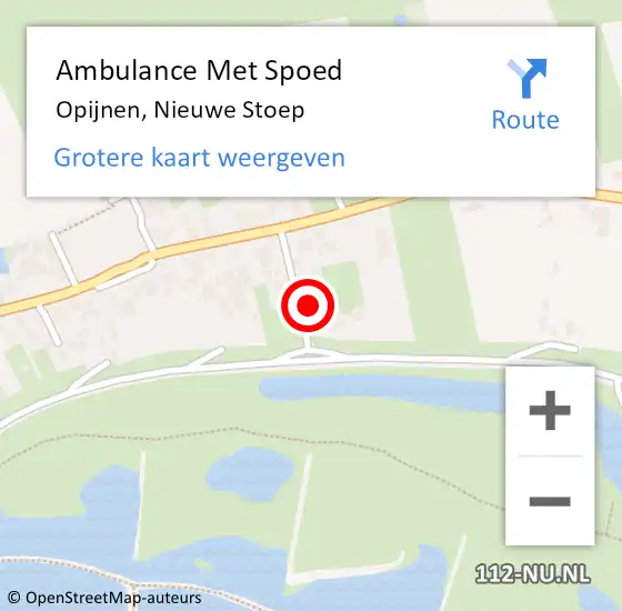 Locatie op kaart van de 112 melding: Ambulance Met Spoed Naar Opijnen, Nieuwe Stoep op 19 januari 2017 09:54