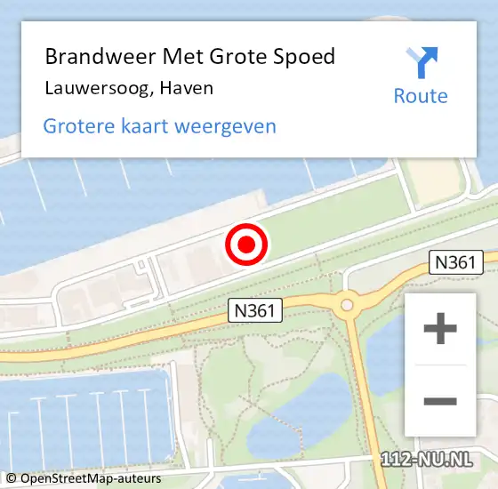 Locatie op kaart van de 112 melding: Brandweer Met Grote Spoed Naar Lauwersoog, Haven op 19 januari 2017 11:17