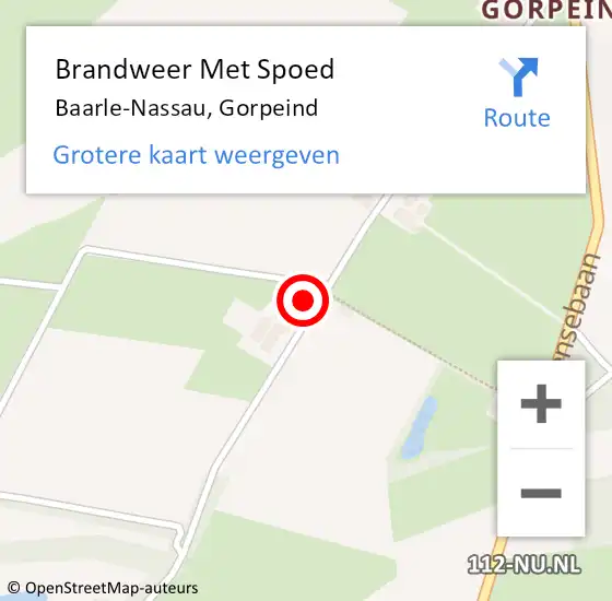 Locatie op kaart van de 112 melding: Brandweer Met Spoed Naar Baarle-Nassau, Gorpeind op 19 januari 2017 13:12