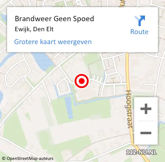 Locatie op kaart van de 112 melding: Brandweer Geen Spoed Naar Ewijk, Den Elt op 19 januari 2017 13:38