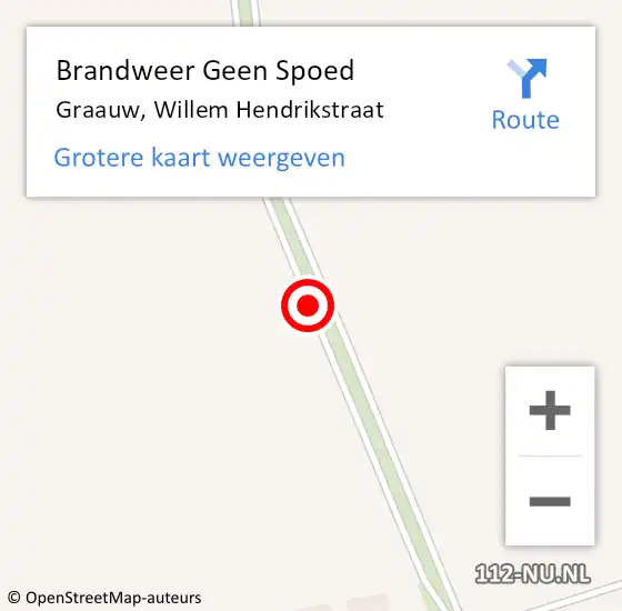 Locatie op kaart van de 112 melding: Brandweer Geen Spoed Naar Graauw, Willem Hendrikstraat op 19 januari 2017 15:33