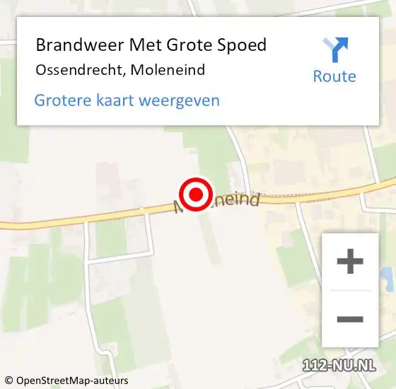 Locatie op kaart van de 112 melding: Brandweer Met Grote Spoed Naar Ossendrecht, Moleneind op 19 januari 2017 17:15