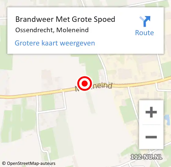 Locatie op kaart van de 112 melding: Brandweer Met Grote Spoed Naar Ossendrecht, Moleneind op 19 januari 2017 17:30
