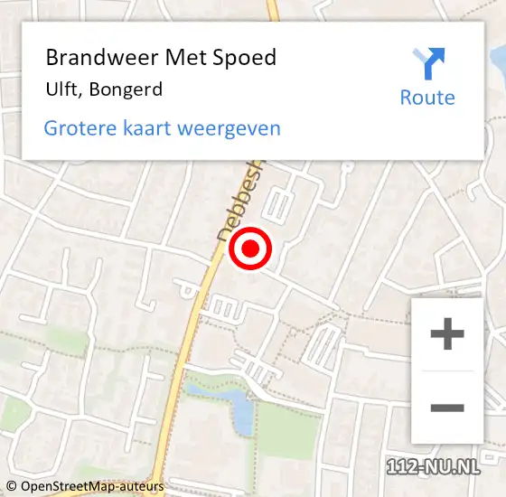 Locatie op kaart van de 112 melding: Brandweer Met Spoed Naar Ulft, Bongerd op 19 januari 2017 17:54