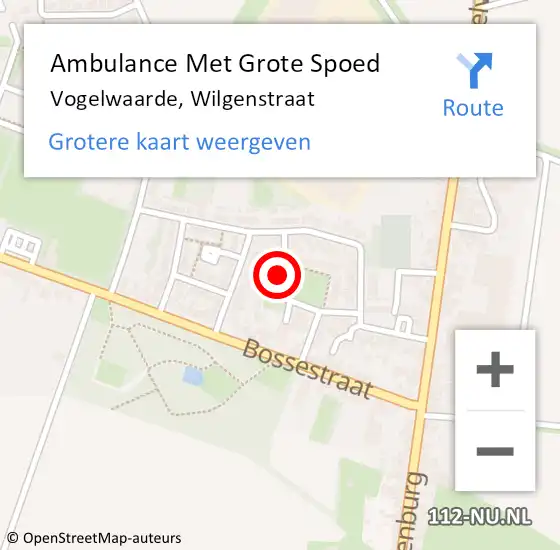 Locatie op kaart van de 112 melding: Ambulance Met Grote Spoed Naar Vogelwaarde, Wilgenstraat op 19 januari 2017 20:23