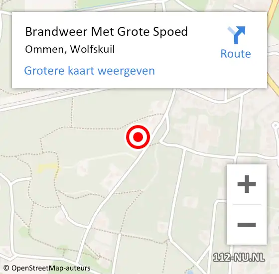 Locatie op kaart van de 112 melding: Brandweer Met Grote Spoed Naar Ommen, Wolfskuil op 20 januari 2017 11:31