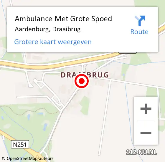 Locatie op kaart van de 112 melding: Ambulance Met Grote Spoed Naar Aardenburg, Draaibrug op 20 januari 2017 17:14