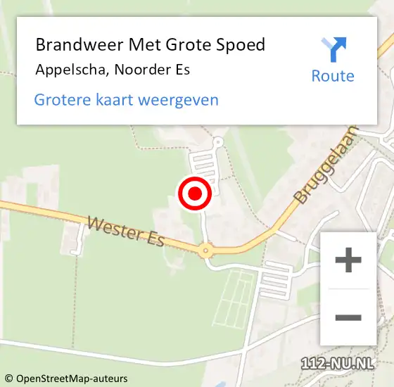 Locatie op kaart van de 112 melding: Brandweer Met Grote Spoed Naar Appelscha, Noorder Es op 20 januari 2017 17:56