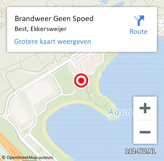 Locatie op kaart van de 112 melding: Brandweer Geen Spoed Naar Best, Ekkersweijer op 21 januari 2017 16:09