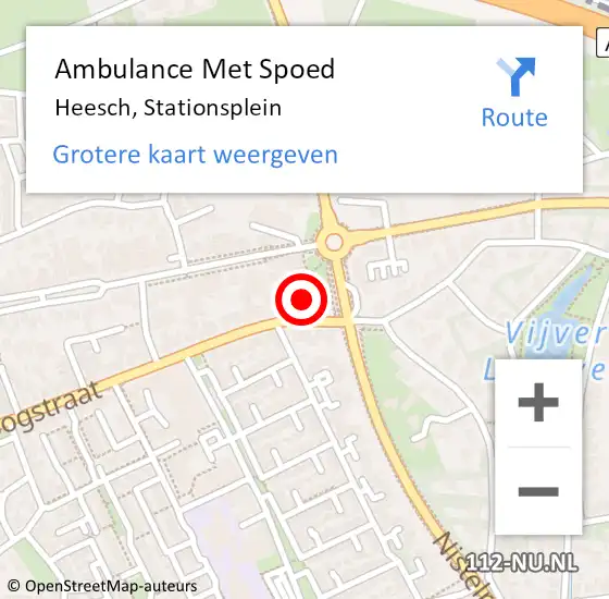 Locatie op kaart van de 112 melding: Ambulance Met Spoed Naar Heesch, Stationsplein op 21 januari 2017 19:33