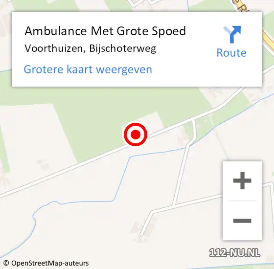 Locatie op kaart van de 112 melding: Ambulance Met Grote Spoed Naar Voorthuizen, Bijschoterweg op 21 januari 2017 23:09