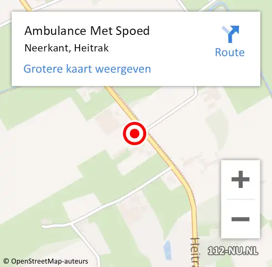 Locatie op kaart van de 112 melding: Ambulance Met Spoed Naar Neerkant, Heitrak op 22 januari 2017 03:37