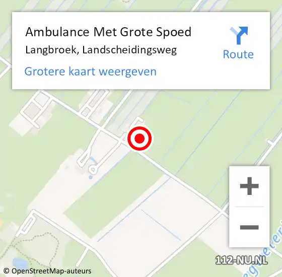 Locatie op kaart van de 112 melding: Ambulance Met Grote Spoed Naar Langbroek, Landscheidingsweg op 22 januari 2017 15:41