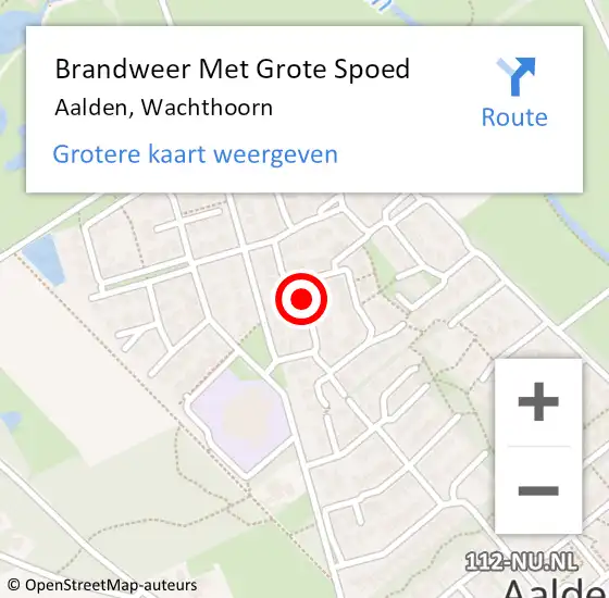 Locatie op kaart van de 112 melding: Brandweer Met Grote Spoed Naar Aalden, Wachthoorn op 22 januari 2017 17:19