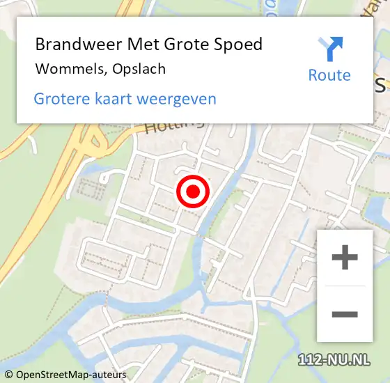 Locatie op kaart van de 112 melding: Brandweer Met Grote Spoed Naar Wommels, Opslach op 23 januari 2017 02:44