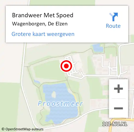 Locatie op kaart van de 112 melding: Brandweer Met Spoed Naar Wagenborgen, De Elzen op 23 januari 2017 03:13