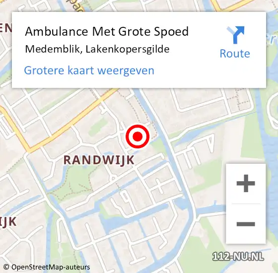 Locatie op kaart van de 112 melding: Ambulance Met Grote Spoed Naar Medemblik, Lakenkopersgilde op 23 januari 2017 03:14