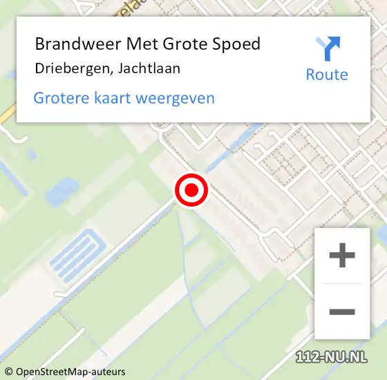 Locatie op kaart van de 112 melding: Brandweer Met Grote Spoed Naar Driebergen, Jachtlaan op 23 januari 2017 06:33