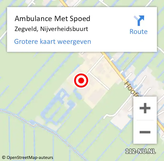 Locatie op kaart van de 112 melding: Ambulance Met Spoed Naar Zegveld, Nijverheidsbuurt op 23 januari 2017 07:03