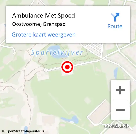 Locatie op kaart van de 112 melding: Ambulance Met Spoed Naar Oostvoorne, Grenspad op 23 januari 2017 07:35