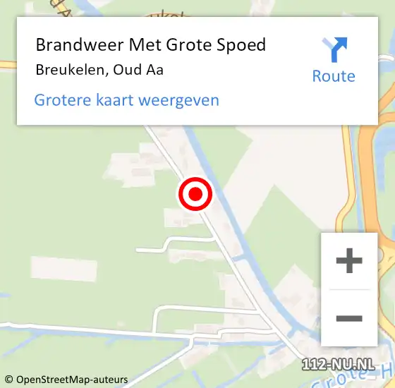 Locatie op kaart van de 112 melding: Brandweer Met Grote Spoed Naar Breukelen, Oud Aa op 23 januari 2017 08:14