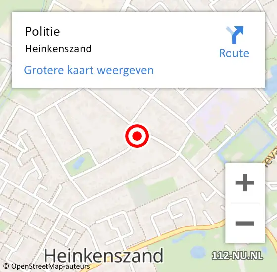 Locatie op kaart van de 112 melding: Politie Heinkenszand op 23 januari 2017 09:05