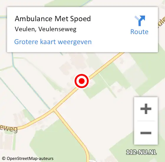 Locatie op kaart van de 112 melding: Ambulance Met Spoed Naar Veulen, Veulenseweg op 23 januari 2017 09:45