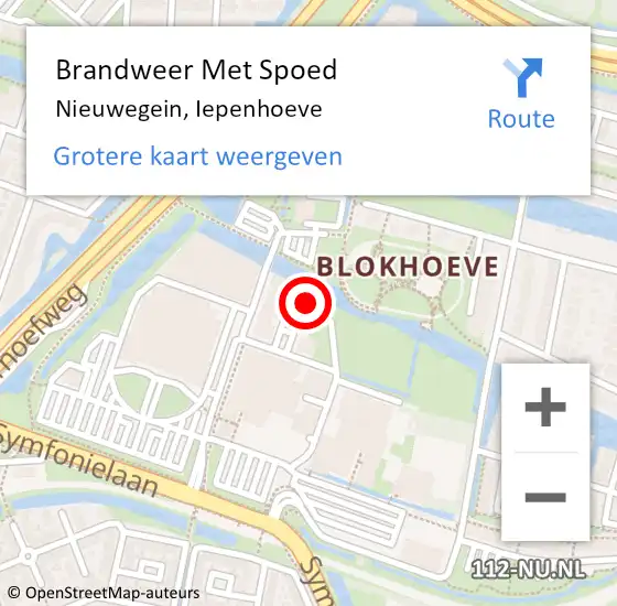 Locatie op kaart van de 112 melding: Brandweer Met Spoed Naar Nieuwegein, Iepenhoeve op 23 januari 2017 13:44