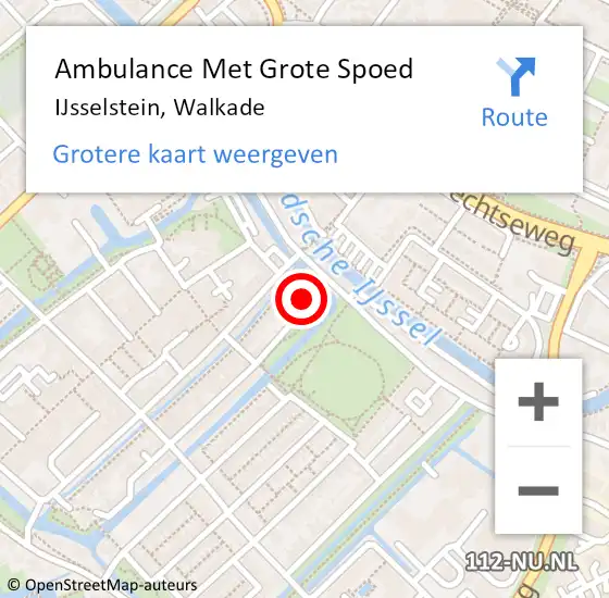 Locatie op kaart van de 112 melding: Ambulance Met Grote Spoed Naar IJsselstein, Walkade op 23 januari 2017 15:43