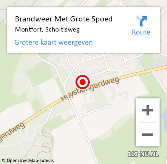 Locatie op kaart van de 112 melding: Brandweer Met Grote Spoed Naar Montfort, Scholtisweg op 23 januari 2017 16:34