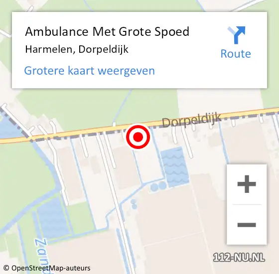 Locatie op kaart van de 112 melding: Ambulance Met Grote Spoed Naar Harmelen, Dorpeldijk op 23 januari 2017 17:55