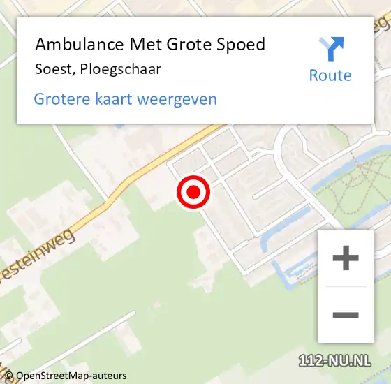 Locatie op kaart van de 112 melding: Ambulance Met Grote Spoed Naar Soest, Ploegschaar op 23 januari 2017 18:48