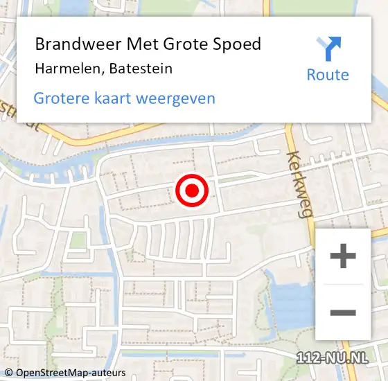 Locatie op kaart van de 112 melding: Brandweer Met Grote Spoed Naar Harmelen, Batestein op 23 januari 2017 19:41