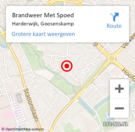 Locatie op kaart van de 112 melding: Brandweer Met Spoed Naar Harderwijk, Goosenskamp op 23 januari 2017 20:07