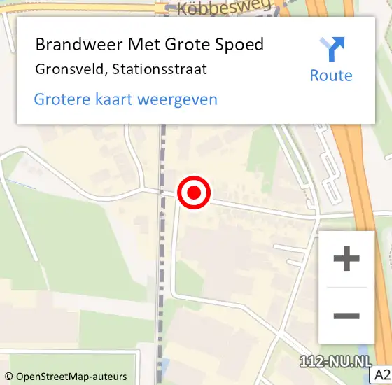 Locatie op kaart van de 112 melding: Brandweer Met Grote Spoed Naar Gronsveld, Stationsstraat op 23 januari 2017 20:37