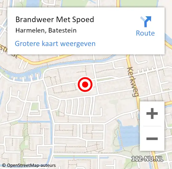 Locatie op kaart van de 112 melding: Brandweer Met Spoed Naar Harmelen, Batestein op 23 januari 2017 20:39