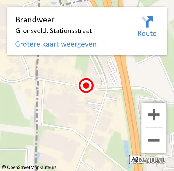 Locatie op kaart van de 112 melding: Brandweer Gronsveld, Stationsstraat op 23 januari 2017 20:44