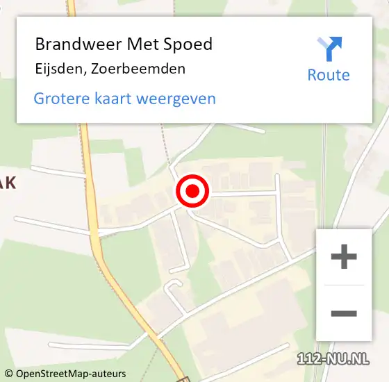 Locatie op kaart van de 112 melding: Brandweer Met Spoed Naar Eijsden, Zoerbeemden op 24 januari 2017 05:08