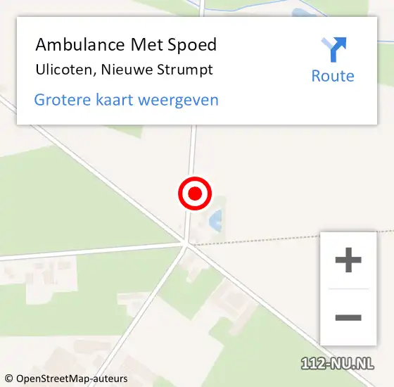 Locatie op kaart van de 112 melding: Ambulance Met Spoed Naar Ulicoten, Nieuwe Strumpt op 24 januari 2017 12:31